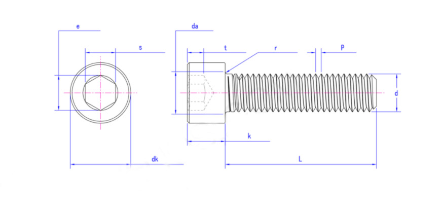 12.9 Hexagon socket head semi-thread screws GB/T 70.1 - Finexpress Hardware Fasteners Co.,Ltd. - One stop procurement of screws, nuts, and hardware components