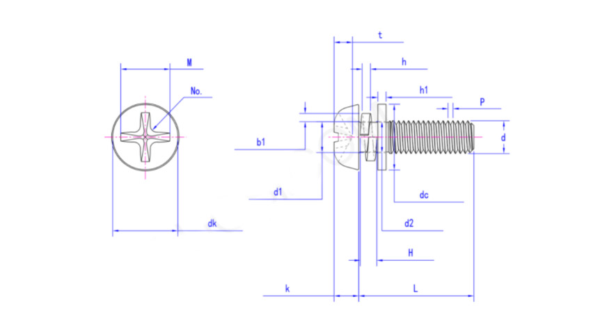 4.8 grade environmentally friendly zinc cross recessed pan head screw flat washer and spring washer - Finexpress Hardware Fasteners Co.,Ltd. - One stop procurement of screws, nuts, and hardware components