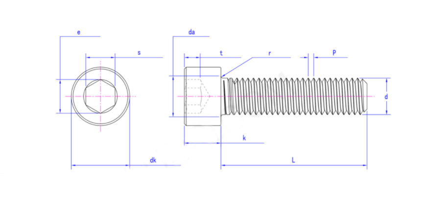 Fanyi stainless steel blue-resistant 304 hexagon socket head half-thread screws - Finexpress Hardware Fasteners Co.,Ltd. - One stop procurement of screws, nuts, and hardware components